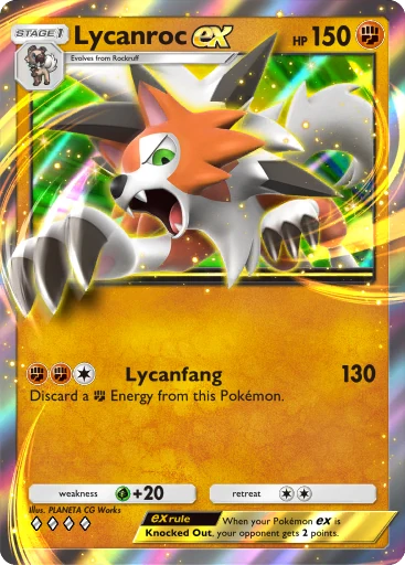 Lycanroc ex (a4b-222) card in Pokémon TCG Pocket