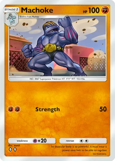 Machoke (a1-144) card in Pokémon TCG Pocket