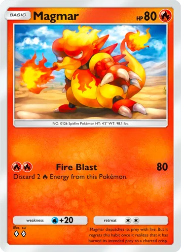 Magmar (a1a-012) card in Pokémon TCG Pocket