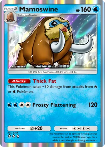 Mamoswine (a2-033) card in Pokémon TCG Pocket