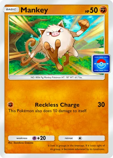 Mankey (pa-017) card in Pokémon TCG Pocket