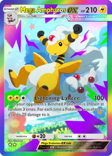 Mega Ampharos ex (b1-277) card in Pokémon TCG Pocket