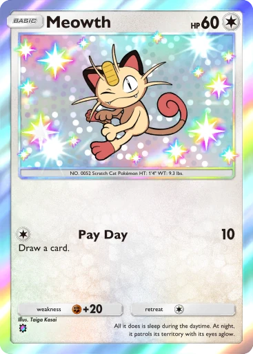 Meowth (b1-312) card in Pokémon TCG Pocket