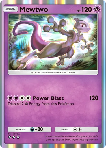 Mewtwo (a1-128) card in Pokémon TCG Pocket