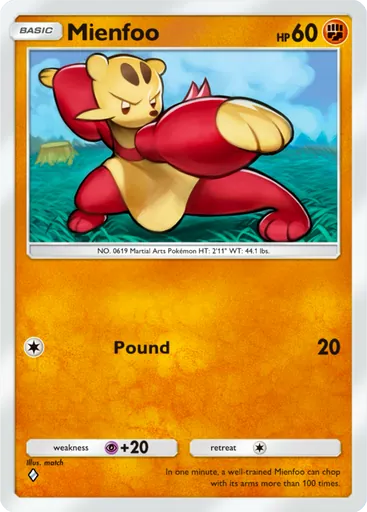 Mienfoo (a1-160) card in Pokémon TCG Pocket