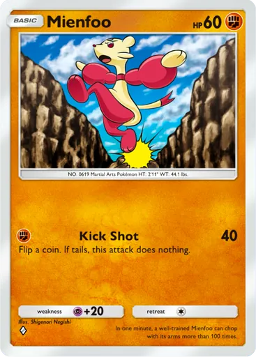 Mienfoo (a3b-040) card in Pokémon TCG Pocket