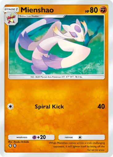 Mienshao (a1-161) card in Pokémon TCG Pocket