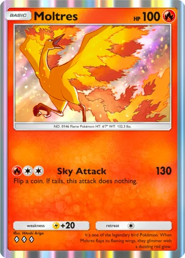 Moltres (a1-046) card in Pokémon TCG Pocket