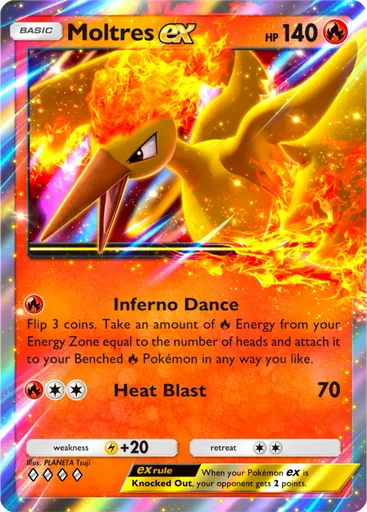 Moltres ex (a1-047) card in Pokémon TCG Pocket