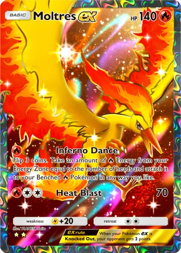 Moltres ex (a1-255) card in Pokémon TCG Pocket