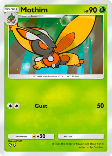 Mothim (a2a-003) card in Pokémon TCG Pocket