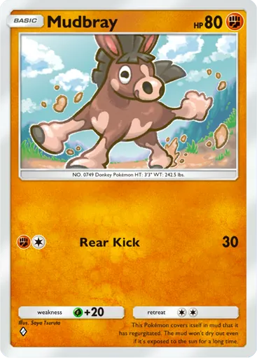 Mudbray (a3-102) card in Pokémon TCG Pocket