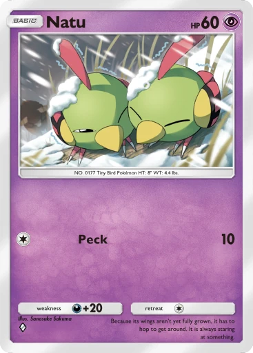 Natu (b1-097) card in Pokémon TCG Pocket