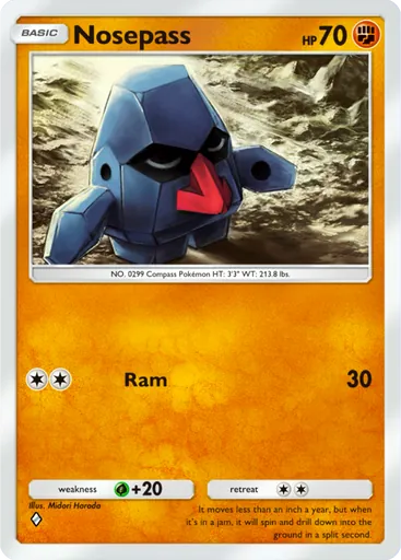 Nosepass (a2-086) card in Pokémon TCG Pocket