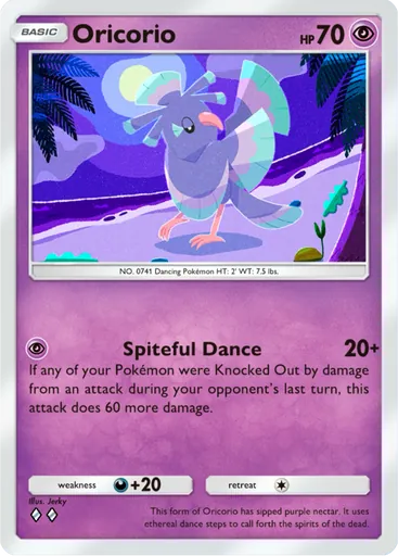 Oricorio (a3-077) card in Pokémon TCG Pocket