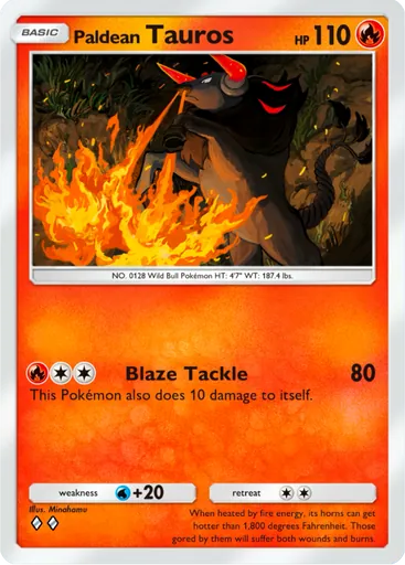 Paldean Tauros (a2b-013) card in Pokémon TCG Pocket