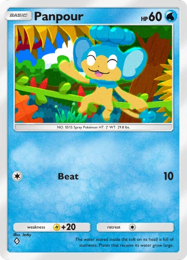 Panpour (b1-061) card in Pokémon TCG Pocket