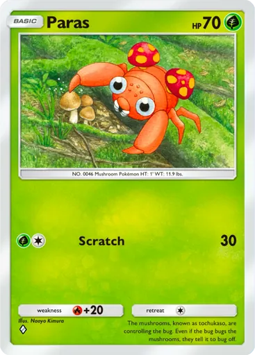 Paras (a1-014) card in Pokémon TCG Pocket
