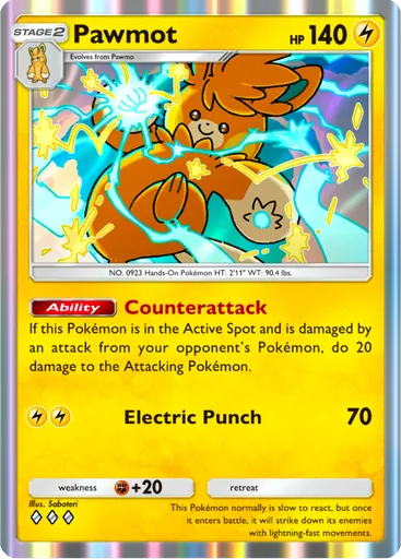 Pawmot (a2b-028) card in Pokémon TCG Pocket