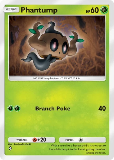 Phantump (b1-023) card in Pokémon TCG Pocket