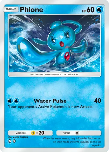 Phione (a2a-024) card in Pokémon TCG Pocket