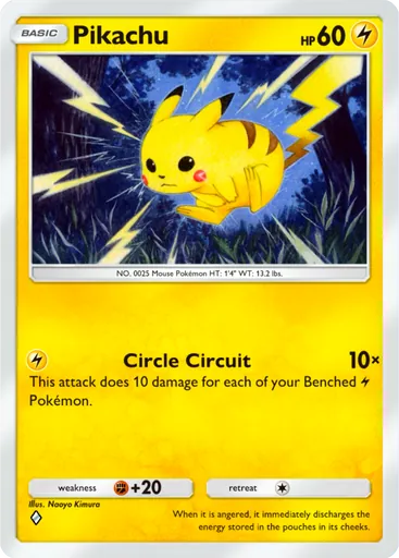 Pikachu (a1a-025) card in Pokémon TCG Pocket
