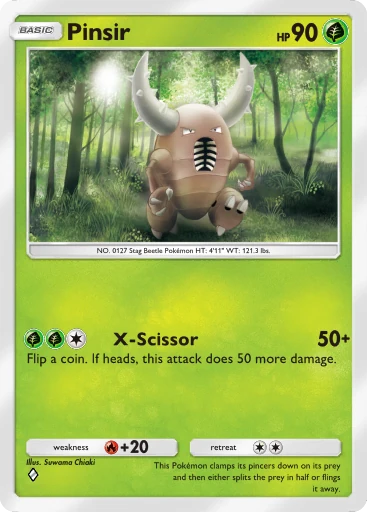 Pinsir (b1-001) card in Pokémon TCG Pocket