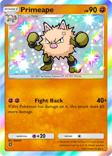 Primeape (a4-222) card in Pokémon TCG Pocket