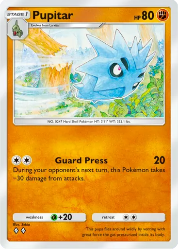 Pupitar (a4-104) card in Pokémon TCG Pocket