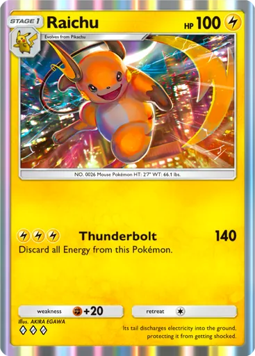 Raichu (a1-095) card in Pokémon TCG Pocket