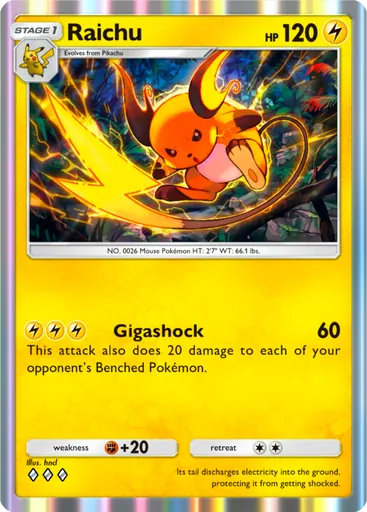 Raichu (a1a-026) card in Pokémon TCG Pocket