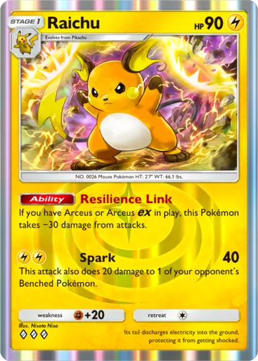 Raichu (a2a-026) card in Pokémon TCG Pocket