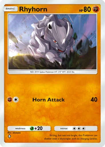 Rhyhorn (a2-080) card in Pokémon TCG Pocket