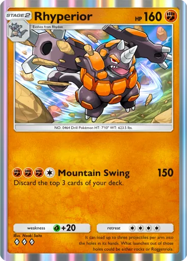 Rhyperior (a2-082) card in Pokémon TCG Pocket