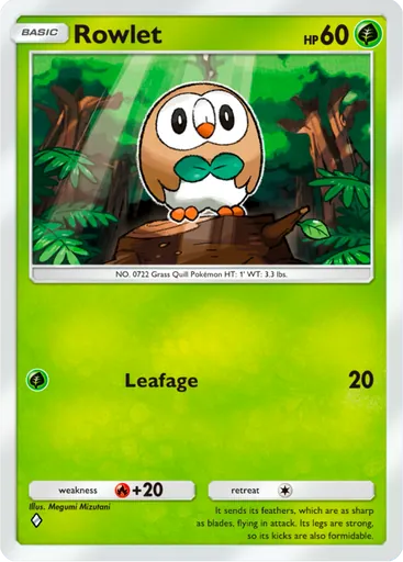 Rowlet (a3-009) card in Pokémon TCG Pocket