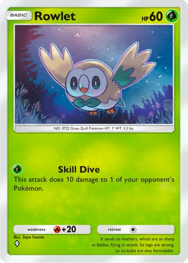 Rowlet (a3-010) card in Pokémon TCG Pocket