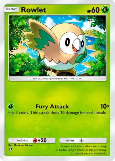 Rowlet (a3a-003) card in Pokémon TCG Pocket