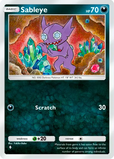 Sableye (a3b-044) card in Pokémon TCG Pocket