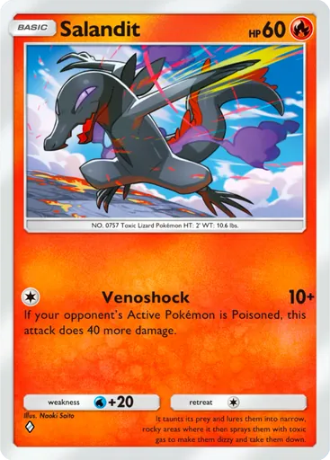 Salandit (a1a-015) card in Pokémon TCG Pocket
