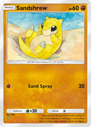 Sandshrew (b1-122) card in Pokémon TCG Pocket