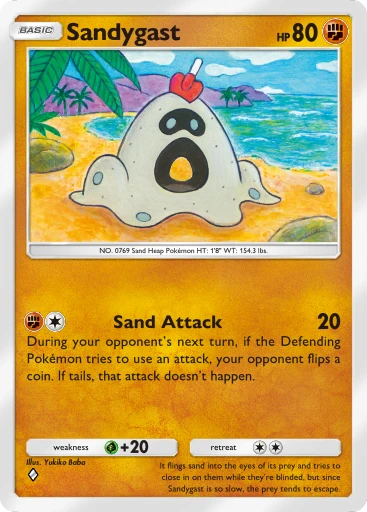 Sandygast (b1-143) card in Pokémon TCG Pocket