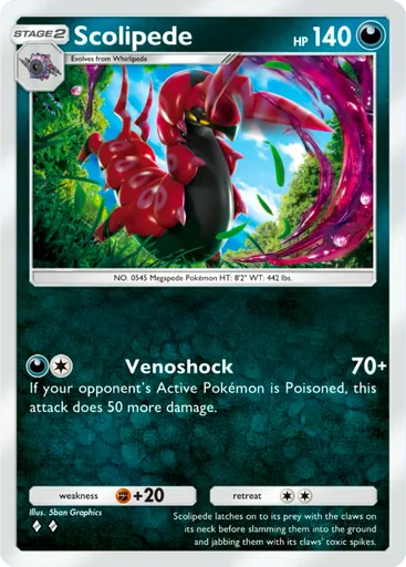 Scolipede (a1a-055) card in Pokémon TCG Pocket
