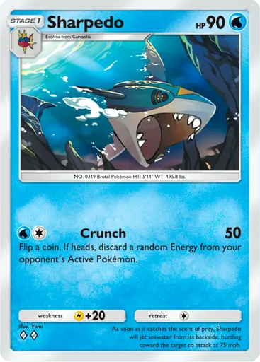 Sharpedo (a3a-012) card in Pokémon TCG Pocket