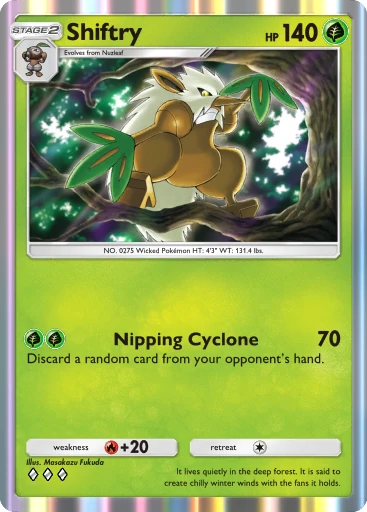 Shiftry (b1-010) card in Pokémon TCG Pocket
