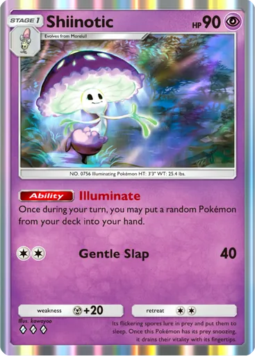 Shiinotic (a3a-027) card in Pokémon TCG Pocket