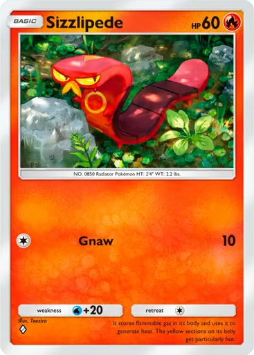 Sizzlipede (a1-051) card in Pokémon TCG Pocket