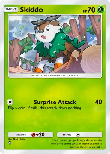 Skiddo (a1-031) card in Pokémon TCG Pocket