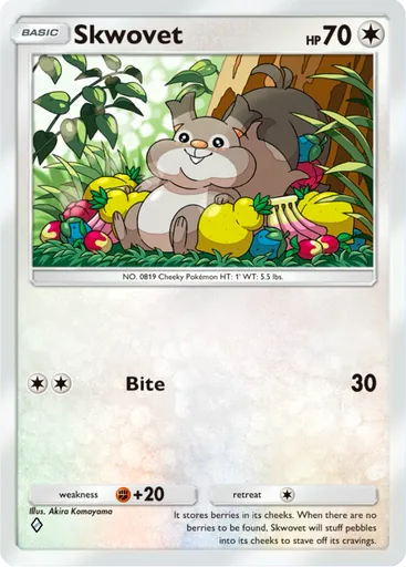 Skwovet (a3b-064) card in Pokémon TCG Pocket