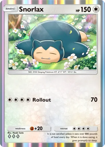 Snorlax (a1-211) card in Pokémon TCG Pocket