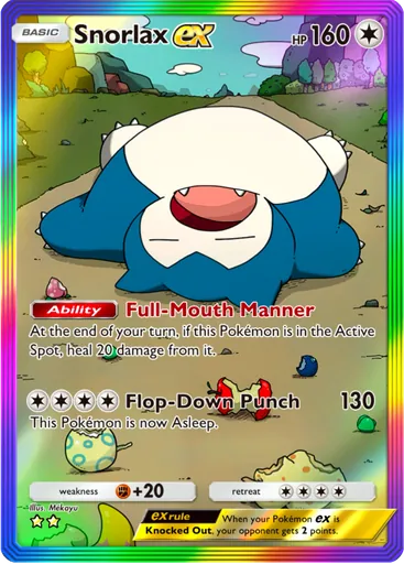 Snorlax ex (a3b-091) card in Pokémon TCG Pocket